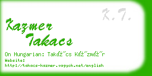 kazmer takacs business card